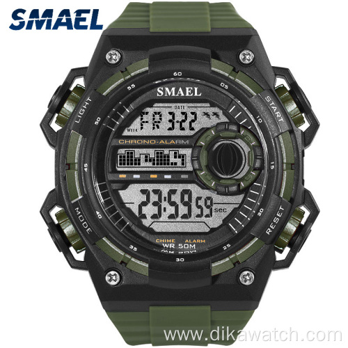 SMAE Luxury Brand Men Digital Wristwatches LED Display